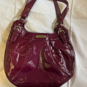 Coach Glossy Burgundy Shoulder Bag